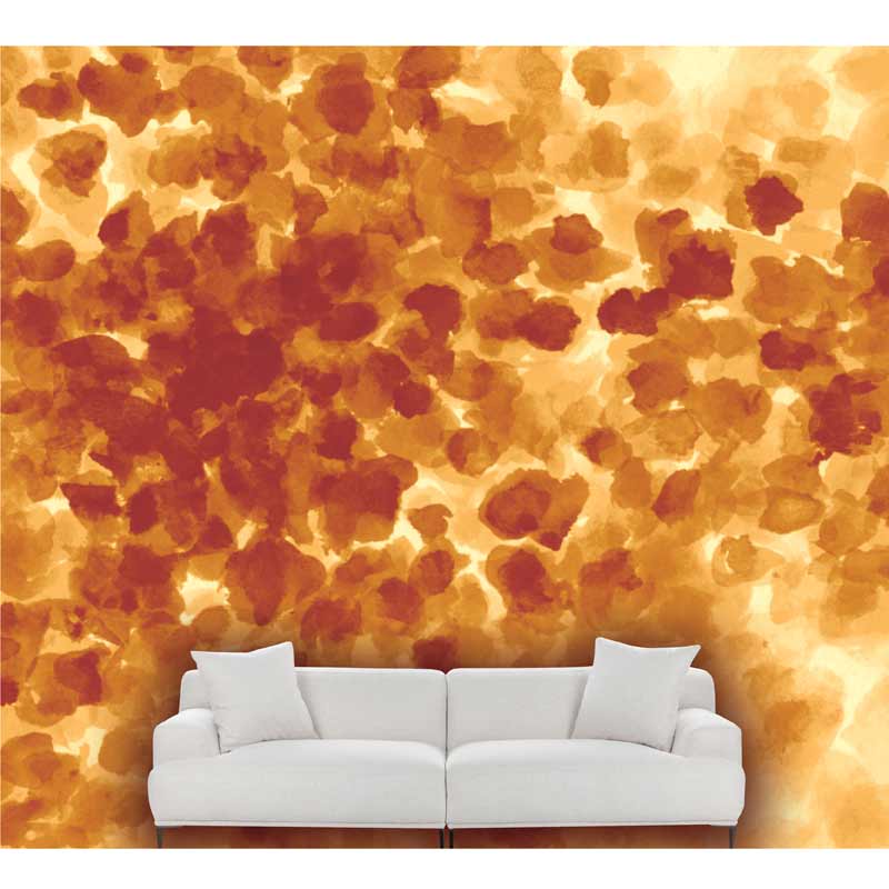 MOMO | Artist LORI STEIN dapples golden yellow hues like sunlight peeking through a leafy canopy on a hot summer day.  SHOP Peel and Stick Wall Art Murals.